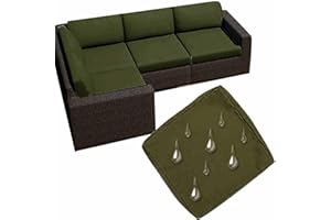 UWOBTN Replacement Outdoor Cushion Covers Waterproof, 50x50 60x60 Garden Sofa Seat Cushion Slipcover With Zipper, Removable Patio Cushion Covers For Indoor Outdoor Rattan Furnitur(Color15,60x60x10cm)