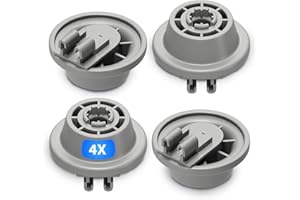 VIOKS Juego de 4 ruedas de cesta para lavavajillas Bosch 00611475 Siemens 611475 Küppersbusch 436718 con soporte para cesta inferior para lavavajillas