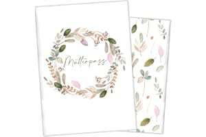 cozy racoon 3-teilige Mutterpasshülle für den Deutschen Mutterpass | Hochwertige Hülle für deinen Mutterpass (Kunststoff)| Design Country Breeze (ohne Personalisierung)