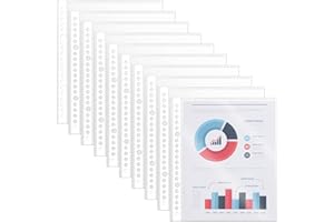 NAROSEBE 200 Stück Dokumententasche zum Abheften a5 Prospekthüllen Glasklar Postkarten Sammelhüllen Münzhüllen a5 PP-Kunststoff Klarsichthüllen Sammelmappe zum Abheften Transparent für Schule Büro