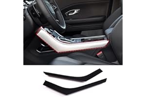 DIYUCAR ABS Plastic Center Console Gear Shift Side Decoration Strip Trim For Land Rover Range Rover Evoque 2012-2018 (Matte Black)