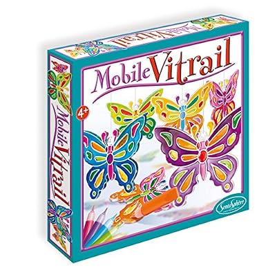 Sentosphère - 243 - Loisir Créatif - Mobile Vitrail - Papillon
