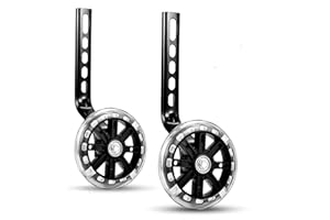 Cokritsm Bicycle Training Wheels for Kids Bike, Black Stabilisers Support Wheel, Cycling Training Wheel 12 14 16 18 20 Inch Bike Training Wheels 1 Pair