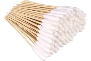 Plesuxfy 100 Cotons-tiges pour Nettoyer Les Oreilles Chien, bâtonnets Coton-Tige avec Manche en Bois, Cotons-tiges pour enlever la Cire d'oreille Chien Chat