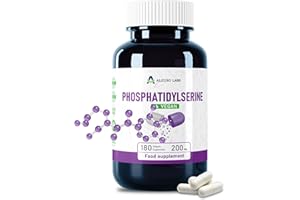 Alzuro Labs Phosphatidylserine 200mg - High Strength 180 Vegan Capsules | Boosts Mental Clarity, Supports Memory, Reduces Stress | Non-GMO & Gluten Free | 3rd Party Lab Tested, GMP Certified