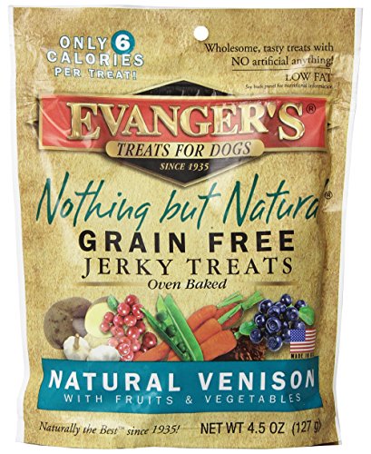 Evangers EVANGER 776303 Nada Pero de la Carne de venado Natural Perro Treats, 4.5-Ounce