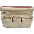Rengu Chair Armrest Side Organizer, Large Storage Space Canvas Wear Proof Sofa Armrest Organizer for Indoor (Khaki)