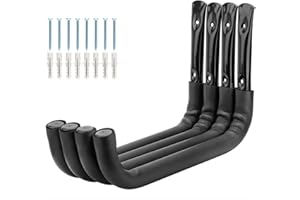 pipabiba Crochets de rangement robustes de 39 cm, crochet de rangement mural pour kayak, canoë, planche de surf, planche de ski, échelle, chaises pliantes (26,5 x 39 cm)