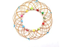 BAKERMICHE Cesto magico Giocattolo Tipo di decompressione Fiore Metallo Dolce acciaio morbido Giocattolo a cerchio Cesto flessibile Anello di ferro magico Ornamento Per adulti Bambini Trasformazione 36 forme