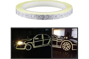 AMACOAM Amaoma Vélo Autocollant Réfléchissant 8M (315 "), Vélo Voiture Autocollants Vélo Roue Réflecteur, Moto Pneu VTT Vélo Accessoires, Stickers Pour Poussette / Casque / Jouets, Blanc