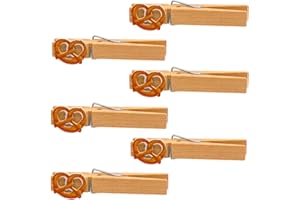 BF SOUVENIRS 6 Stück Glubbal Glupperl Wäscheklammern BREZEL - Oktoberfest Geburtstag Firmenfeier Hochzeit Namensschild Party Bayern (Brezel)