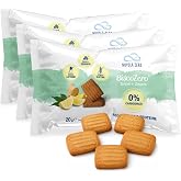 Nuvola Zero BiscoZero Lemon &amp; Ginger, Sugar Free &amp; Carb Free Cookies, Keto Protein Cookies, Gluten &amp; Lactose Free, Fiber Rich
