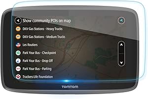 LFOTPP Lot de 2 films de protection d'écran en verre trempé pour TomTom GO 620 6200 6250 GPS Transparent 9H