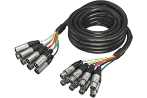 Behringer GMX-500 Gold Performance Cable multinúcleo de 8 vías de 5 m (16,4 pies) con conectores XLR
