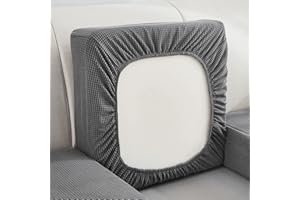 VEAI Sofa Sitzkissenbezug 3/4/2/1 Sitzer Stretch Couch-Kissenbezug Beige/Grau Elastisch Sofa Husse Husse Überzug Bezug Sitzbezüge Kissenbezüge für Sofa Sitzkissen Schonbezug