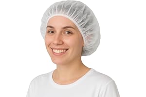 Bafeil 100 sztuk kuchennych siatek na włosy – pokrywa operacyjna z jednorazowego materiału, biała, jednorazowe siatki na włosy do kuchni lub dentysty, akcesoria higieniczne do medycyny, maseczki