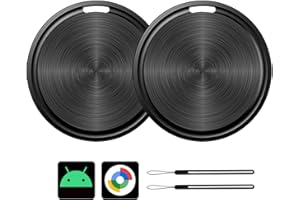 KZO Android Tracker Tag 2 Pack Works with Google Find Hub App (Android iOS), Loud Sound, Replaceable Battery, for Keys, Luggage, Suitcase, Backpack, Wallet