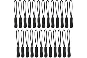 Lmyzcbzl Zipper Pulls Replacement, 25 Piece Zip Extension Tags, Non-Slip Zip Tags, Detachable Zip Extenders, Suitable for Clothing, Rucksacks, Luggage, Handbags, Jackets