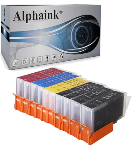 Alphaink 10 Cartucce Compatibili Con Canon PGI-520 CLI-521 Per Stampanti Canon PIXMA MP630, MP640, MP620, MP640M, MP990, MX860 - Foto 5