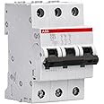 ABB S203-C63 Miniature Circuit Breaker, 3 Pole, Type C, 6/10kA Breaking Capacity, 63 Amp Current (2CDS253001R0634)