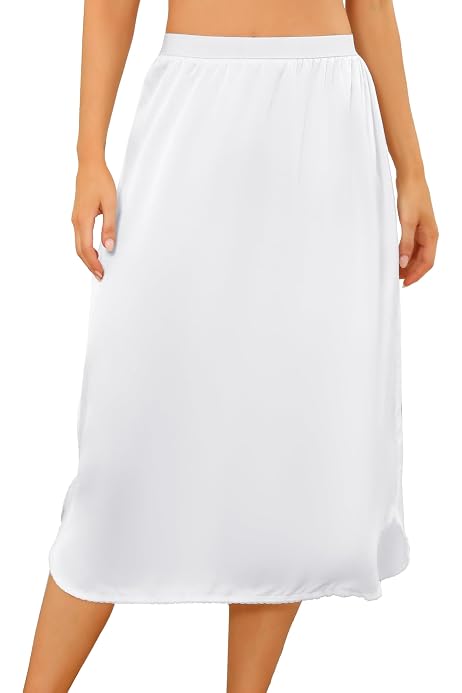 thumbnail image 2 of Wikoan Women's Half Slip Underskirt - Lace Trim Modal Slip For Dresses, S-XXL 2 of 11