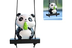 MIGIFTDY Niedlicher Panda Auto Hängende Ornament Anhänger Dekoration Spiegel Zubehör Hängen Innenraum Autospiegel Hänge-Zubehör Autoanhänger Charm