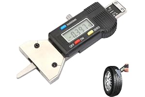 Däckmönsterdjupmätare,LCD Digital 0-25mm Rostfritt Stål Däckdjupmätare 0,01mm Mätverktyg För Mönsterkontroll För Bilmotorcyke