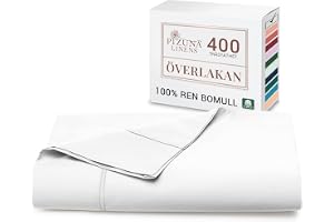 Pizuna Platt Lakan Bomull 400 Trådar Långstaplad Bomull 250X270 cm Vita
