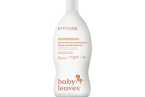 ATTITUDE Washing Up Liquid and Bottle Cleaner for Baby, EWG Verified Washing Up Liquid, No Added Dyes or Fragrances, Tough on Milk Residue and Grease, Vegan, Pear Nectar, 700 mL