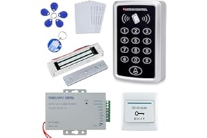 OBO HANDS Full Kit Complet pour Système de Contrôle d'Accès de Porte T11 Lecteur de Carte + 180kg Verrou Magnétique + Alimentation + Bouton de Sortie + 10 Cartes ID Key Nominale