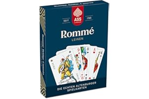 ASS Altenburger Rommé Leinen, französisches Bild, Blau und Weiß mit Rot und Schwarz Akzenten