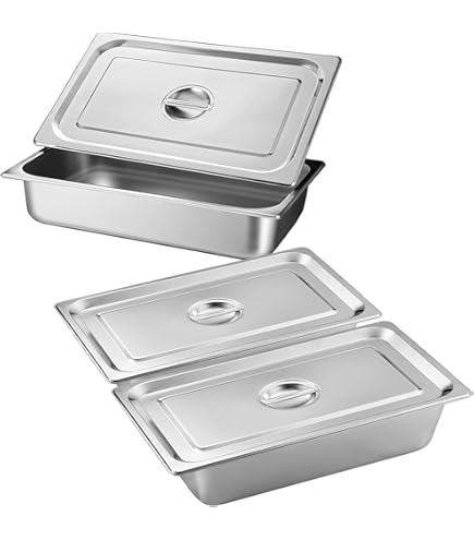 3 Contenitori In Acciaio Inox 1/9 GN | Con Coperchio 17.5x11x10cm | Resistente Al Calore Per Alimenti - Foto 10