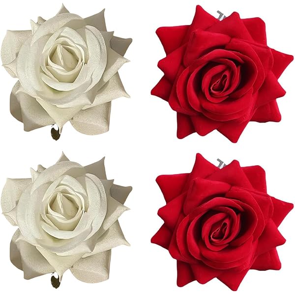 20 Mini-Rosen-Haarspangen Für Frauen & Mädchen – Rote Blumen-Clips Für Hochzeit, Party & Geschenk