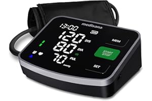 ‎MEDISANA medisana BU 520 Oberarm-Blutdruckmessgerät, XXL Blutdruckmanschette, Messgerät mit Ampel-Farbskala, Blutdruck- und Pulsmesser mit Anzeige von unregelmäßigem Herzschlag und Speicherfunktion