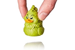 TUBBZ Mini Grinch kolekcjonerska winylowa gumowa figurka kaczki - oficjalny produkt Dr Seuss The Grinch - świąteczne programy telewizyjne i filmy