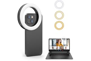 NALEZUNS Selfie Licht, Ringlicht Handy, 40 LED Ringleuchte mit 3 Stuff Helligkeit, USB Wiederaufladbar Selfie Ring Licht, für Mobiltelefon, Laptop, Zoom-Treffen, Make-ups, Video-Anrufe, Streaming