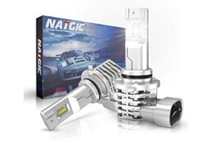 NATGIC HB4 9006 LED żarówki przeciwmgielne, wysoka moc, 55 W, super jasne CanBus, bezbłędne światło do jazdy dziennej, lampa do jazdy dziennej, 3200 lm i 6500 K, ksenonowe, białe, DC 9 V - 32 V - 2