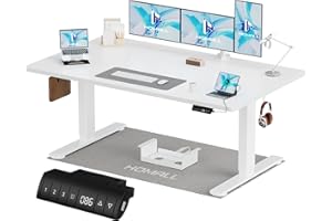 ‎HOMALL Homall Höhenverstellbarer Schreibtisch 140x70 cm, Schreibtisch Höhenverstellbar, Elektrischer Schreibtisch mit Vierteilige Tischplatte, Computertisch mit Memory Funktion,Standing Desk
