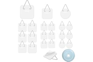 VFANDV 21Pcs Crochet Adhesif Mural Crochets Adhésifs Invisibles, 3 Formes Crochets Adhésifs Invisibles, Attache Cadre Adhésif Accroche Tableau Adhesif pour Photos Peintures Art Décoratif