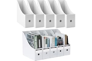 Shodiffy Revistero de Papel Kraft, 10 Piezas Revistero Archivador para Oficina, Escuela, Escritorio, Organizador,Fácil Almacenamiento