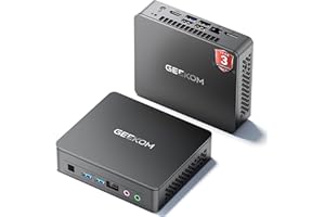 GEEKOM Air12 Lite Mini PC Computer with 3-Year Coverage, with Intel Alder Lake N150 (Beat N95/N100, up to 3.4GHz) 8GB DDR4 & 256GB SSD, 6xUSB Ports + 9-Pin/4K Dual Display/WiFi/BT for Home/Business