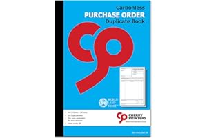 CHERRY PRINTERS Cherry - Libros de orden de compra sin carbono NCR, A4, A5, duplicados, triplicados (A4, duplicado)