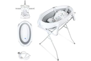 SWANEW Vaschetta Bagnetto,Vasca per bambini Pieghevole, 3-in-1 Bagnetto Neonato, Portatile Vaschetta Baby Bagno con supporto,Sicura per il vostro bambino