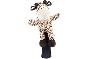 Perfeclan Animals Golf Wood Driver Headcover Guard, Knit Giraffe Golf Club Head Cover Sleeves Equipment Adults