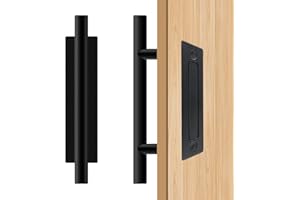 MaxAwe 30CM Schiebetür Griff Schwarz, Schiebetür zieht-Griff, Scheunentorgriff Türgriff für Schiebetüren, Schiebetür Handgriff, Küchengriffe, Schiebetürgriff für Zuhause Holztür Schranktür Garagentore