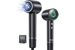Bopcal Asciugacapelli Alta Velocità con Ionico - Phon Capelli Professionale Asciugatura Rapida con 110000 giri/min, Touch Screen con Termocontrollo a Basso Rumore per Casa, Viaggio