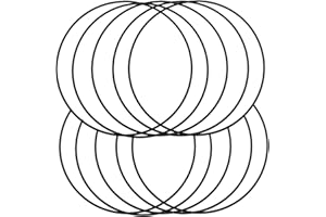 SILARLAIT 10 Stück Metallring Schwarz, 3mm 20cm Metallringe zum Basteln, Drahtringe zum Basteln für Wickeltechnik Traumfänger Floristik Hochzeitskranz Weihnachtsdekoration