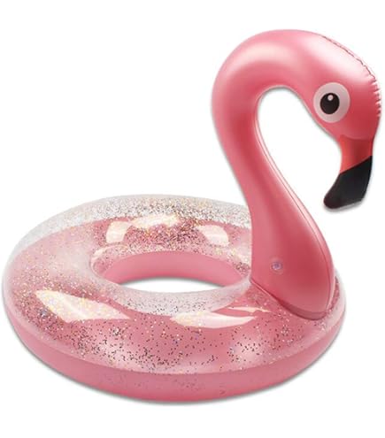 Anello per Nuoto Adulto, Arcobaleno con Manico Safy, Galleggiante Trasparente, Gonfiabili Durevoli, Tubo per La Festa Estiva