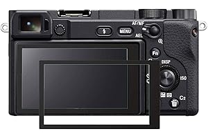 KOMET Osłona ochronna do ekranu aparatu Sony Alpha a6500, a6400, a5100, hartowane szkło o twardości 9H, bez pęcherzyków powietrza, odporna na zarysowania, 2 sztuki