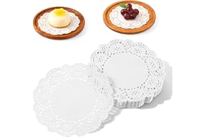 LXUEJIE 200 Pcs Paper Doilies, 3.5 Inch Lace Round Disposable Placemats, White Doilies for Plates for Tables, Dessert Trays, Party Craft, Wedding & Birthday Cake Decorations